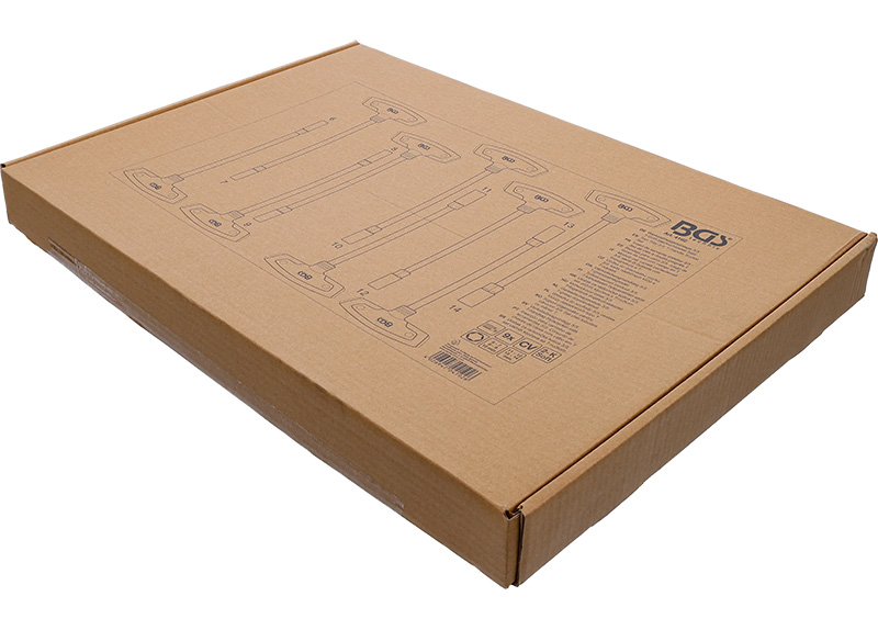 Organizator pentru carucior BGS, 9 chei tubulare maner T, 3/3 sertar
