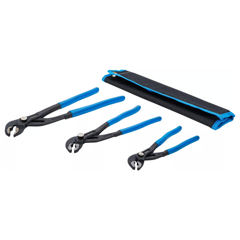 Set 3 clesti papagal pentru teava (instalatii apa) BGS, blocabili, 175 / 240 / 300mm