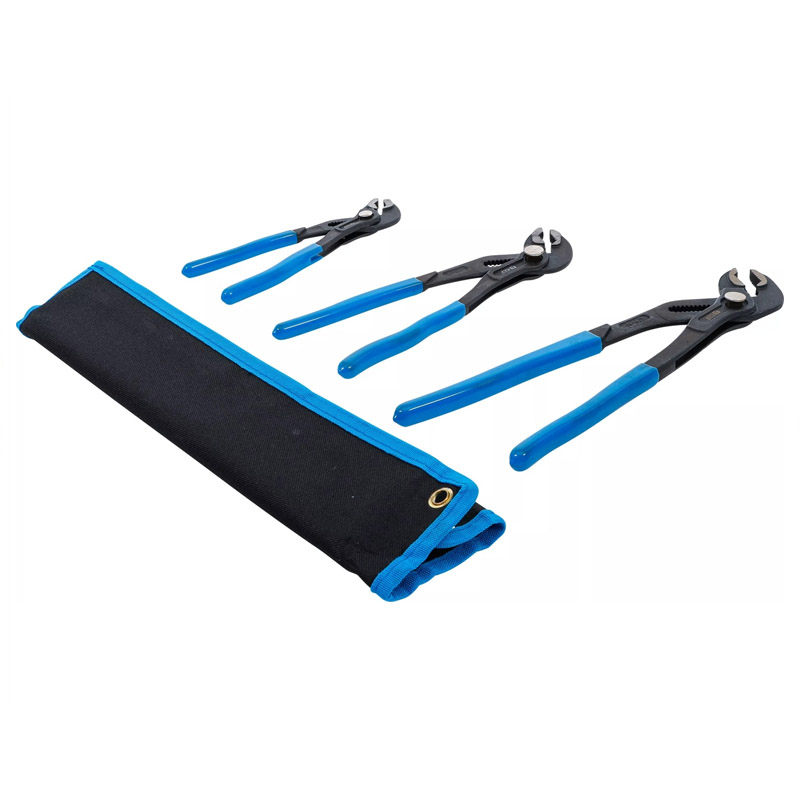 Set 3 clesti papagal pentru teava (instalatii apa) BGS, blocabili, 175 / 240 / 300mm