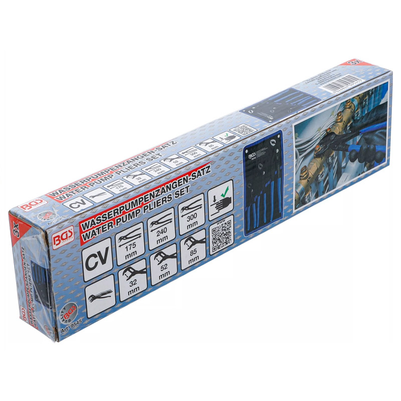 Set 3 clesti papagal pentru teava (instalatii apa) BGS, blocabili, 175 / 240 / 300mm
