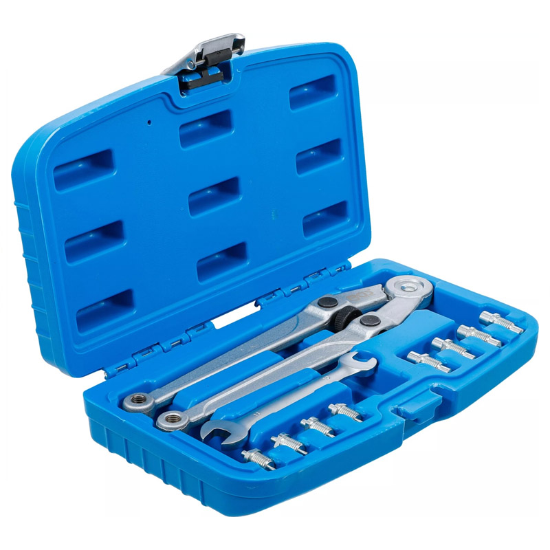 Set cheie reglabila BGS pentru piulite, 2 gauri, 8 pini dubli, Ø 2,5 - 3 - 4 - 5 - 6 - 7 - 8 - 9 mm