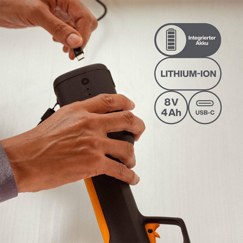 Foarfeca pentru taiat ramuri/crengi cu acumulator integrat Fiskars ePRUNER M, 8V Li-ion, capacitate de taiere 25 mm
