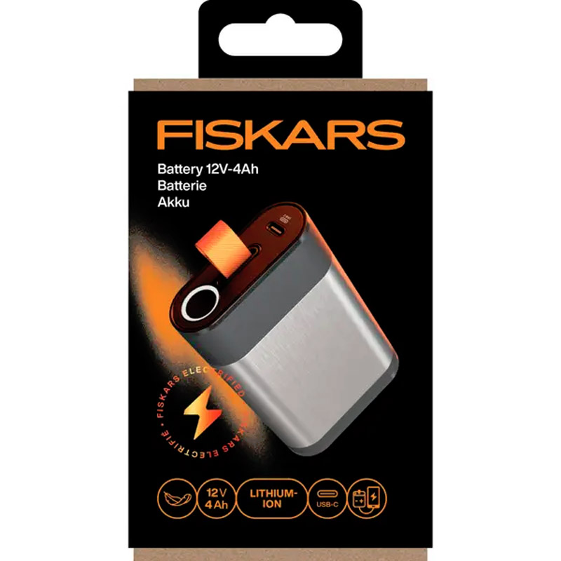 Acumulator Fiskars ePruner 12V 4Ah, USB-C