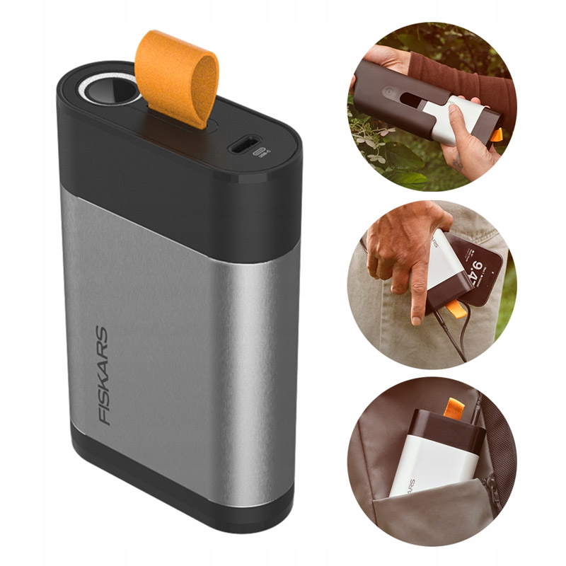 Set 2 acumulatori Fiskars ePruner 12V 4Ah, USB-C