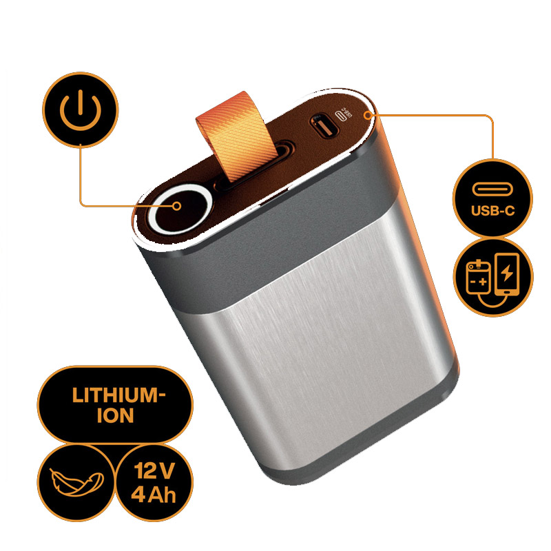 Set 2 acumulatori Fiskars ePruner 12V 4Ah, USB-C