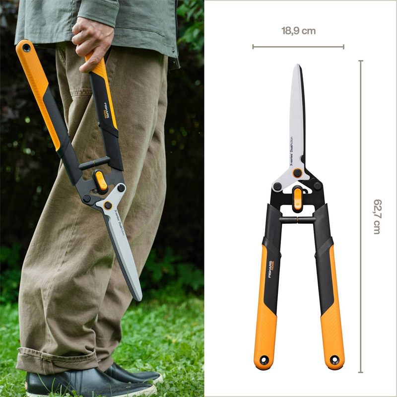 Foarfeca pentru tuns gard viu Fiskars X-SERIES DUAL ACTION HSX96