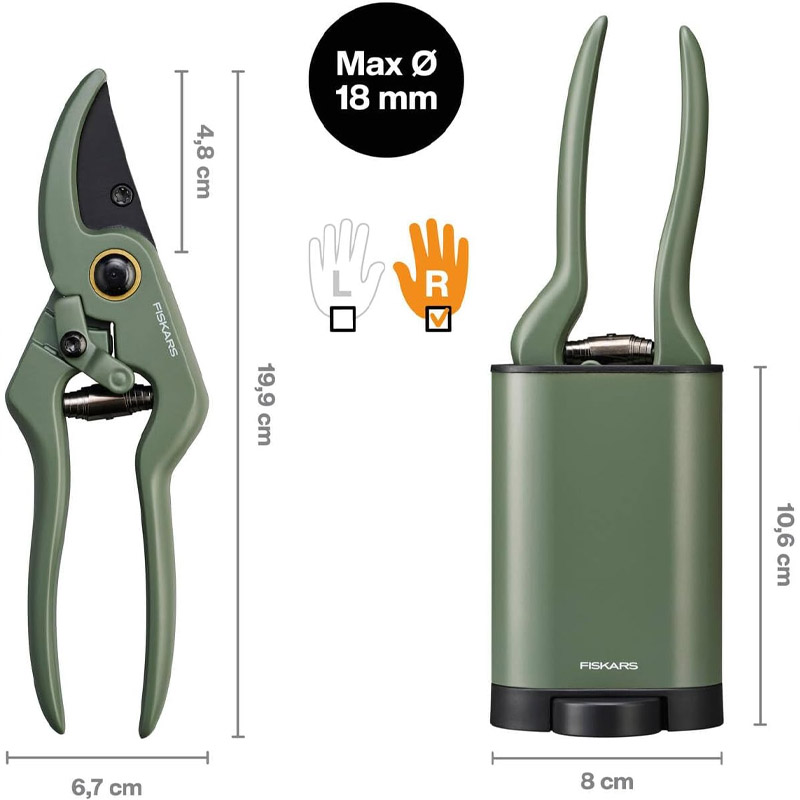 Foarfeca de gradina cu suport Fiskars Plant Care, 19.7 cm
