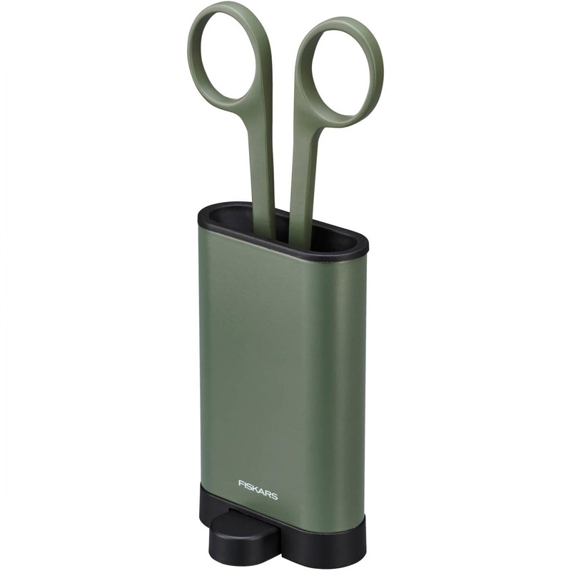 Foarfeca de precizie Fiskars Plant Care, pentru finisarea plantelor de gradina, cu suport, 17 cm