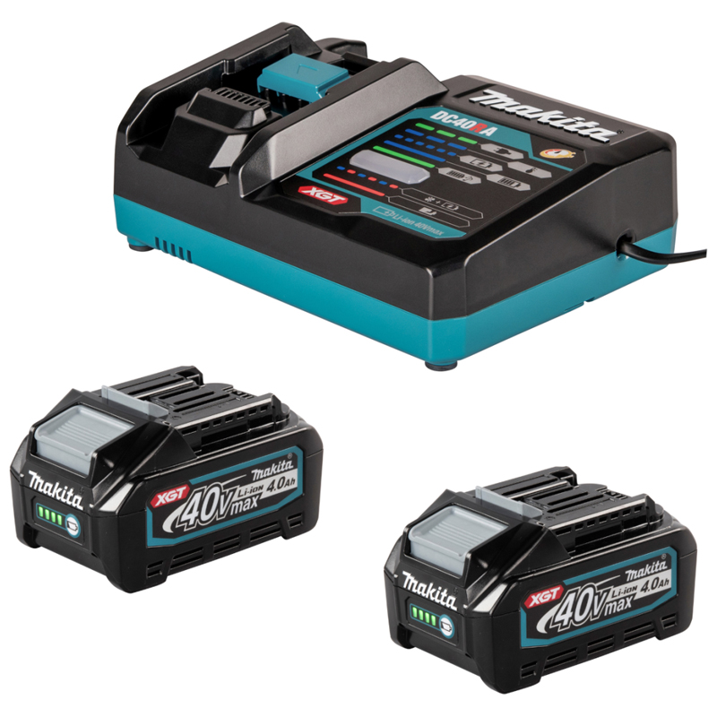 Masina de legat fier-beton Makita TR001GZ, 40V XGT, 2x4Ah, incarcator rapid DC40RA, 128 role sarma 1.6mmx30m 