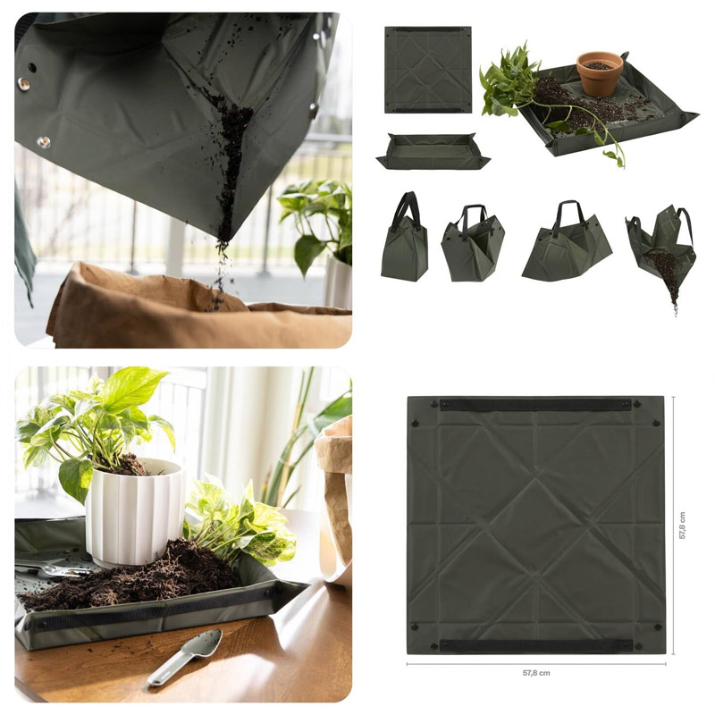 Covoras pliabil patrat pentru plantare, Fiskars OneClick 57.8x57.8 cm