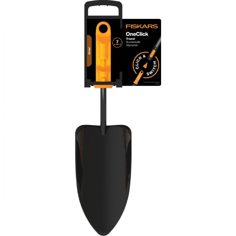 Plantator pentru gradina Fiskars OneClick, fara coada, 27.3 cm