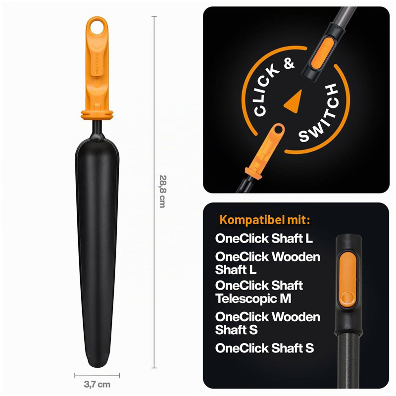 Extractor (cutit) pentru buruieni Fiskars OneClick, fara coada, 28.8 cm
