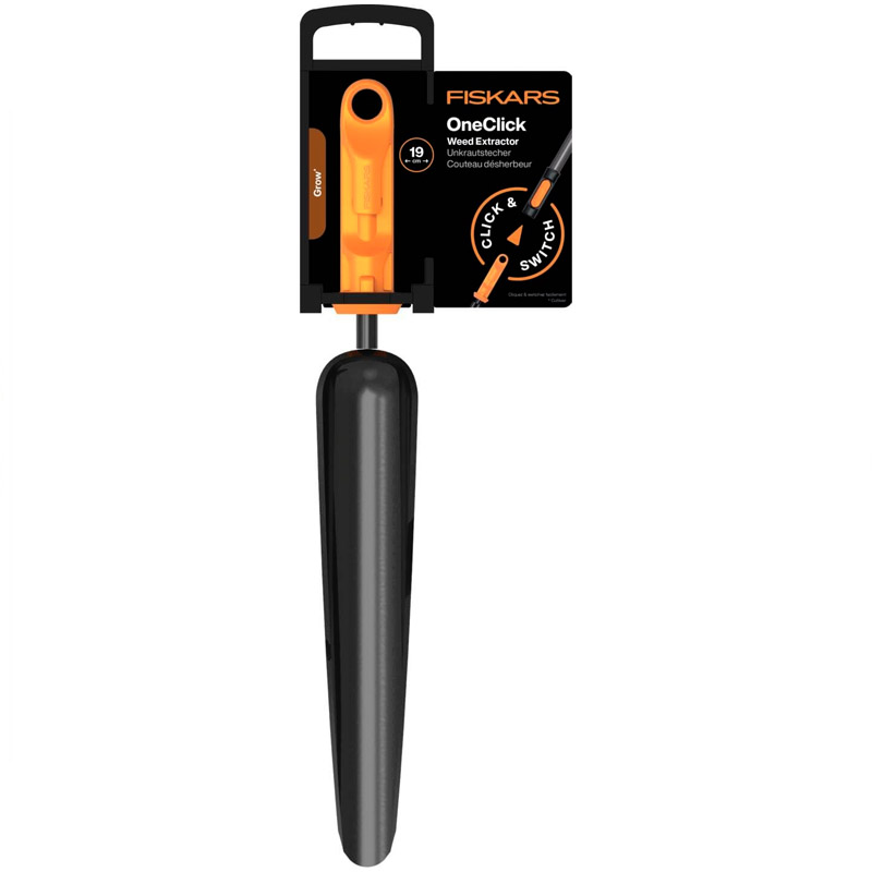 Extractor (cutit) pentru buruieni Fiskars OneClick, fara coada, 28.8 cm