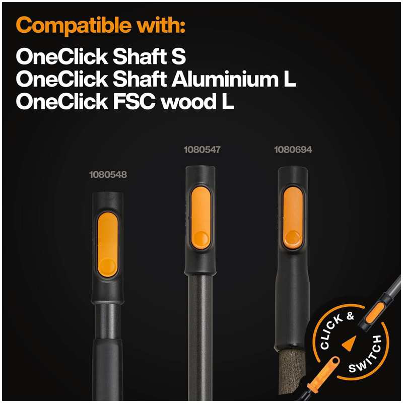 Sapaliga dubla 2 in 1 Fiskars OneClick, fara coada, 150 x 50 mm