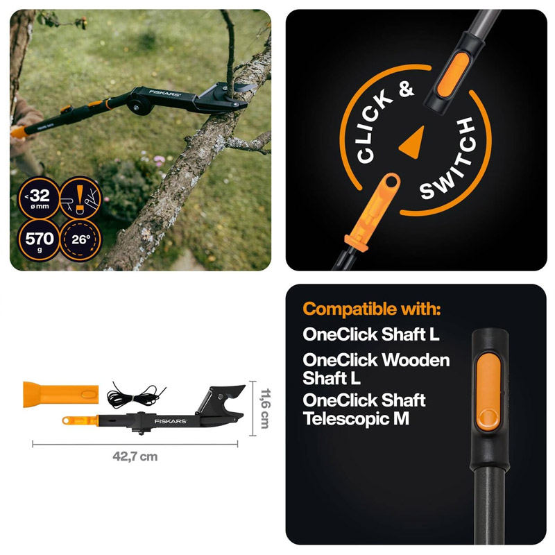 Foarfeca pentru crengi Fiskars OneClick, fara coada, max. 32 mm