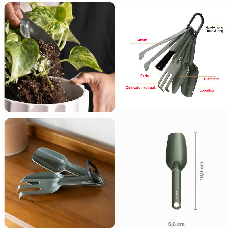  Set 5 unelte pentru plantat si cultivat Fiskars