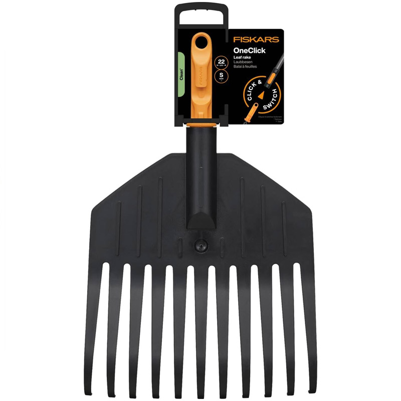 Grebla pentru gradina Fiskars OneClick, plastic, fara coada, 21.7 cm
