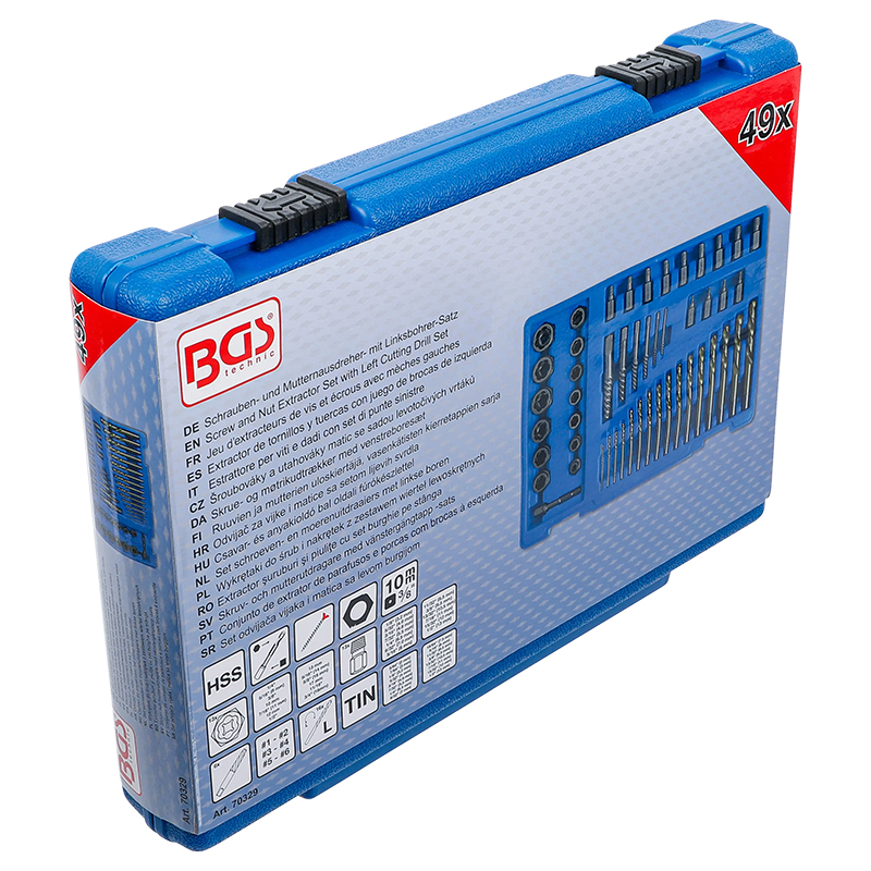 Set extractoare si burghie, 49 piese