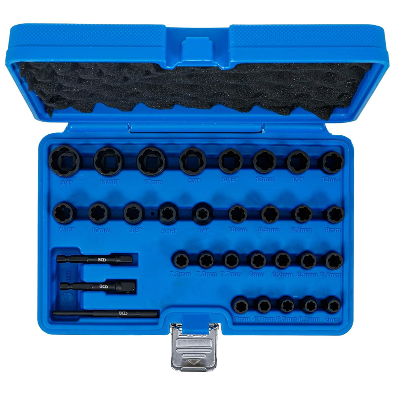 Set 32 chei speciale BGS pentru extras suruburi, metric si tol, 6-17 mm / 1/4
