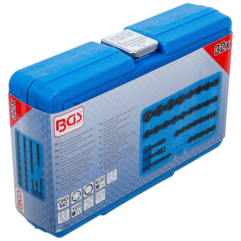 Set 32 chei speciale BGS pentru extras suruburi, metric si tol, 6-17 mm / 1/4
