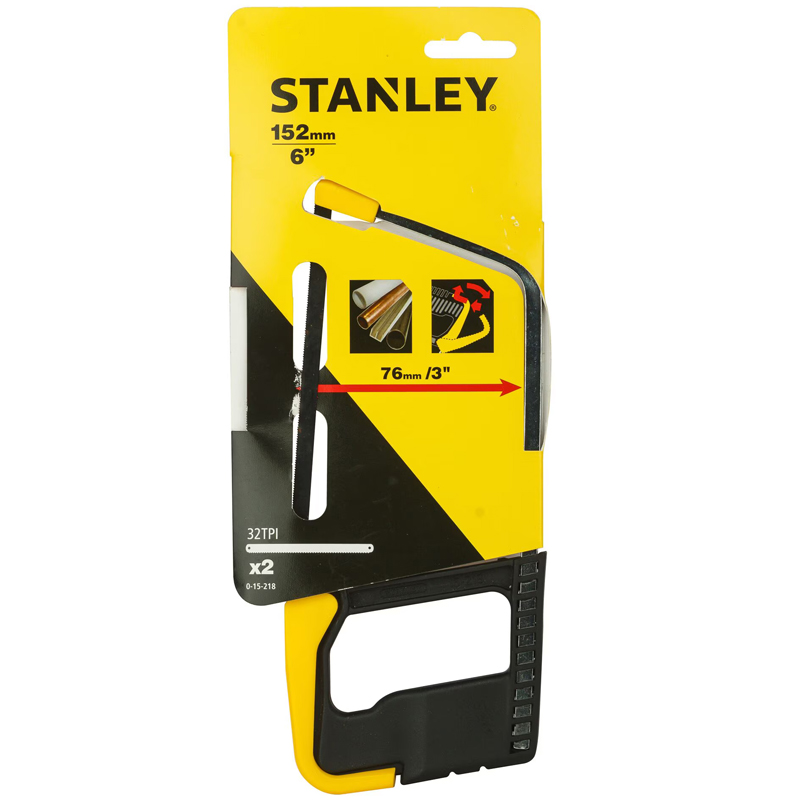 Fierastrau Stanley Junior, pentru metale (bomfaier), 150 mm, 2 lame
