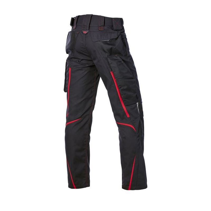 Pantaloni de lucru ergonomici Strauss, e.s.motion 2020, negru grafit-rosu, marimea 38