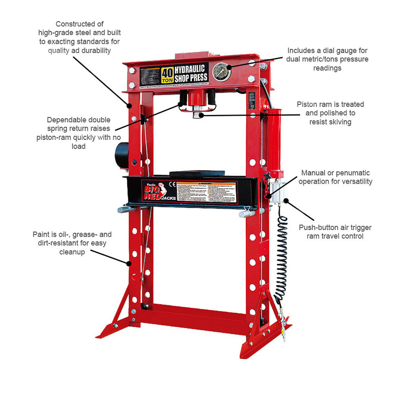 Presa hidraulica de podea 40 T, Big Red, model TY40002