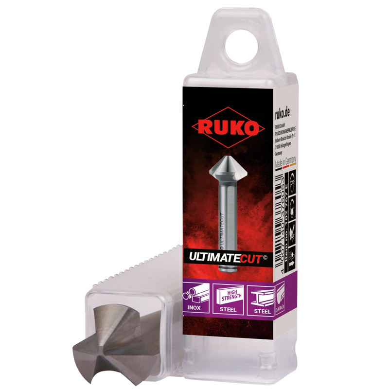 Tesitor (zencuitor) pentru metale, 6.3 mm, 90⁰, HSS, RUKO ULTIMATECUT