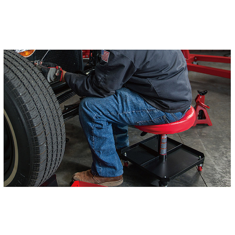 Scaun atelier rotund max. 150 kg, reglabil pe inaltime 410 - 530 mm, BigRed model TR6201
