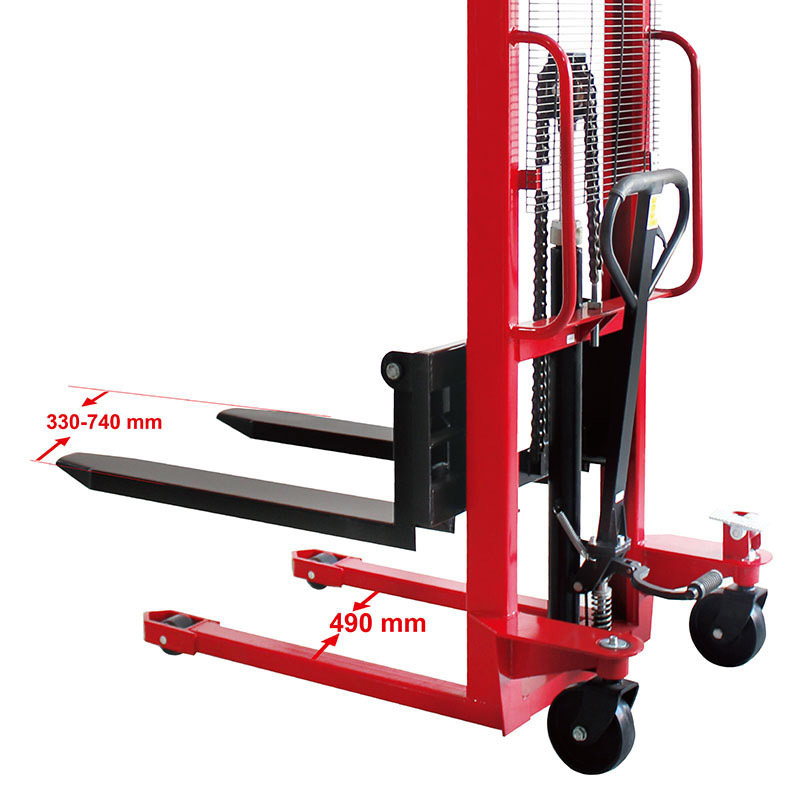 Transpalet de inaltime cu ridicare hidraulica 1 T, 85 - 3000 mm, BigRed model TRE8310E