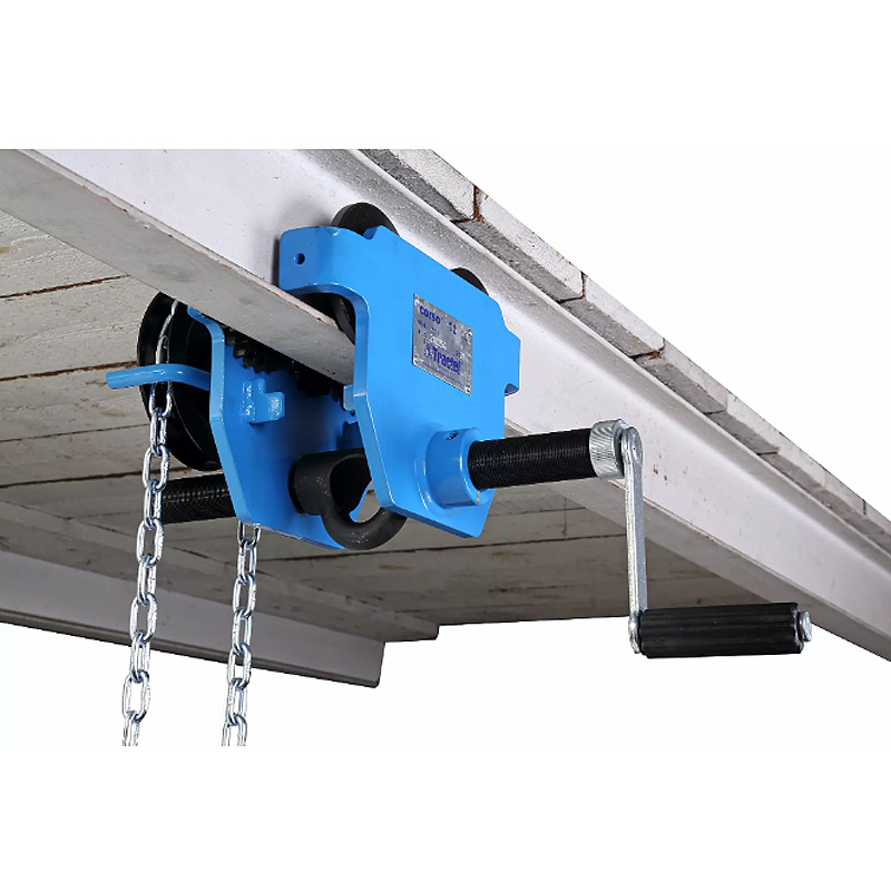 Carucior portpalan pentru profile tip I, 160-320mm, Tractel CORSO, sarcina 1t, deplasare cu lant