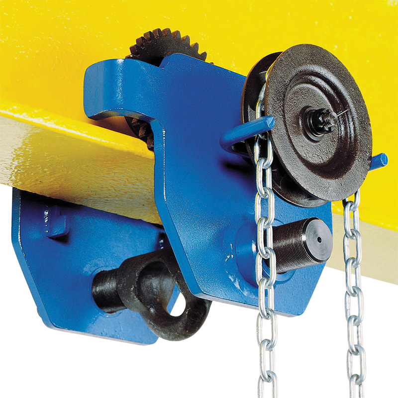 Carucior portpalan pentru profile tip I, 160-320mm, Tractel CORSO, sarcina 1t, deplasare cu lant