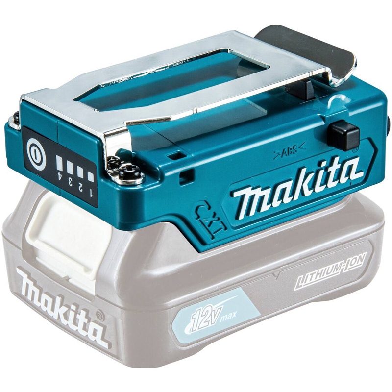 Suport acumulator Makita CXT, 10,8–12V, USB-A