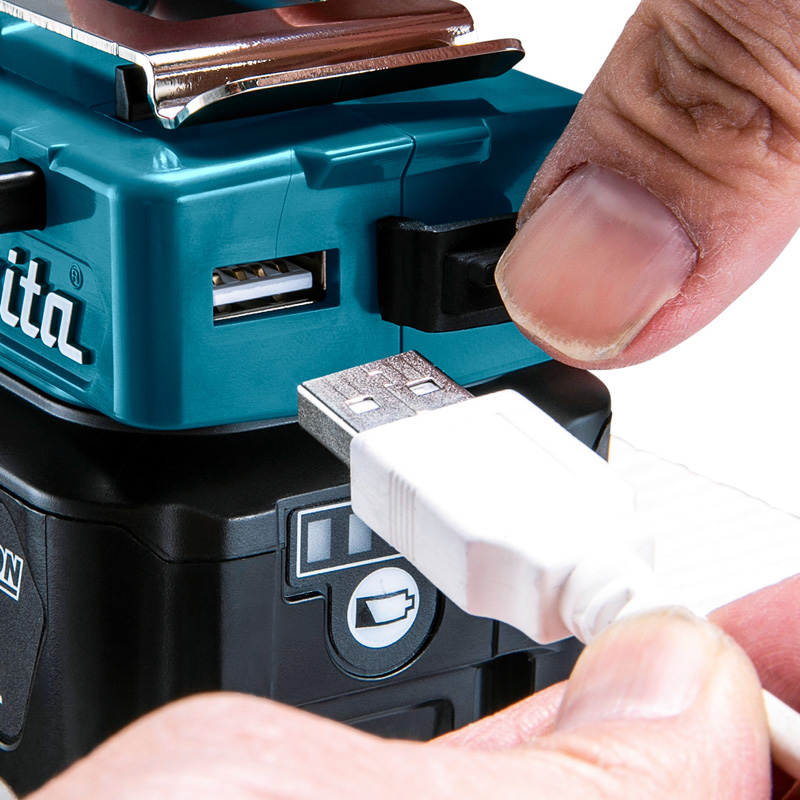Suport acumulator Makita CXT, 10,8–12V, USB-A