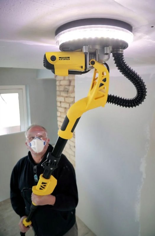 Slefuitor de pereti Stanley FatMax SFMEE500S, 750W, 2 viteze, 225mm, Soft Start, lumina led, geanta textila