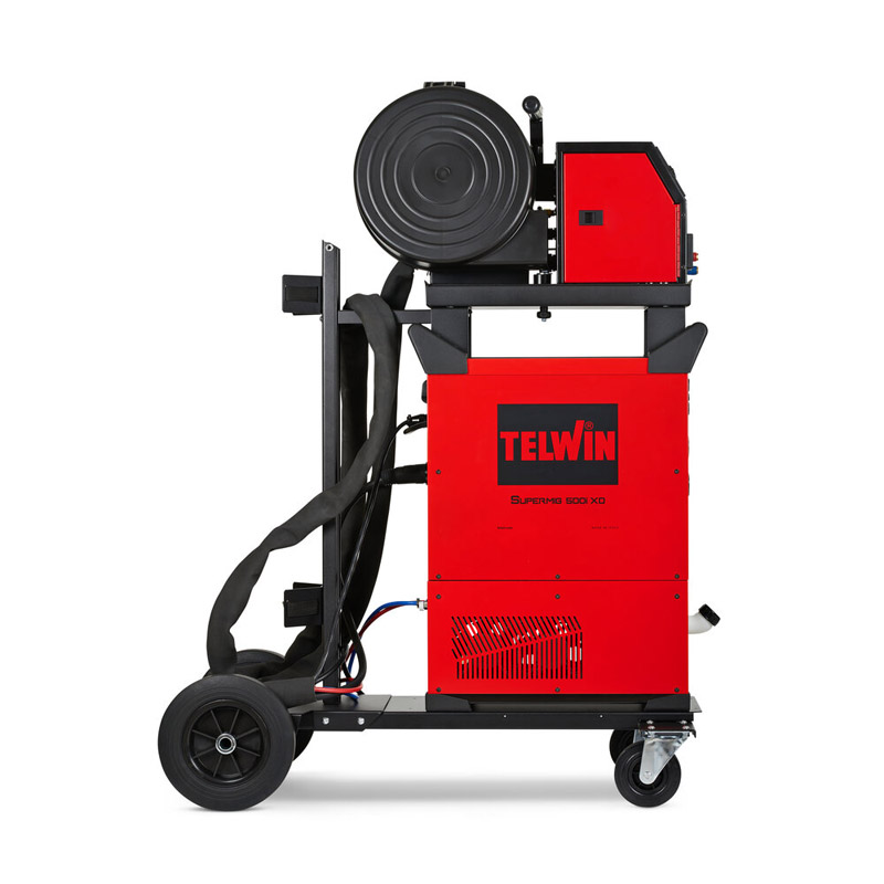 Aparat de sudura multiproces MIG/MAG SUPERMIG 500i XD PACK racit cu apa + carucior model AQUA, Telwin