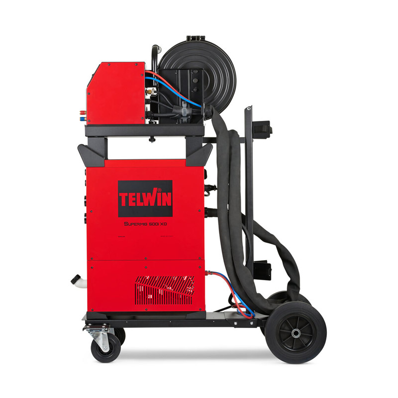 Aparat de sudura multiproces MIG/MAG SUPERMIG 500i XD PACK racit cu apa + carucior model AQUA, Telwin