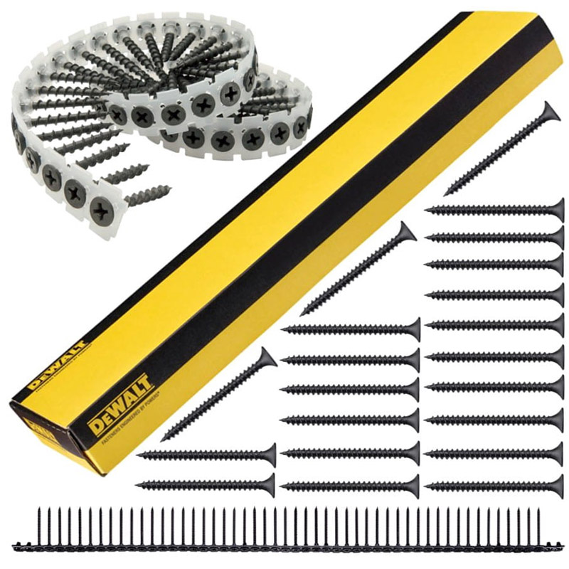 Suruburi in banda pentru gips-carton, 38x3.5 mm, 1000 buc, pentru profile metalice, DeWalt DWF500038F