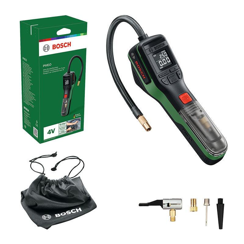 Compresor auto 4V, 3.0Ah, 10.3 bar, 10 l/min, Bosch PNEO