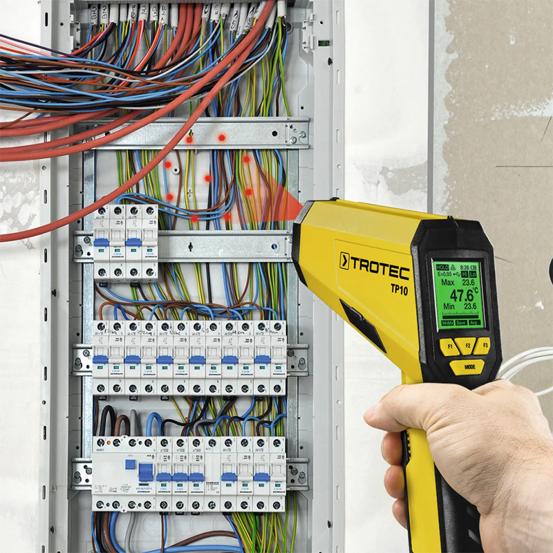 Termometru cu infrarosu, pirometru profesional, Trotec, TP10, multipunct cu laser