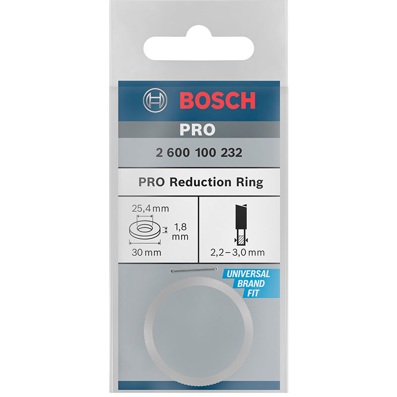 Inel de reducție Bosch Professional 2600100232 – 30 × 25,4 × 1,8 mm