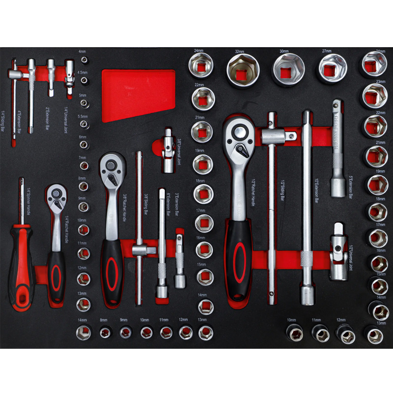 Carucior pentru scule 6 sertare + usa laterala, cu 158 scule, BGS Do-it-yourselfBG-6055