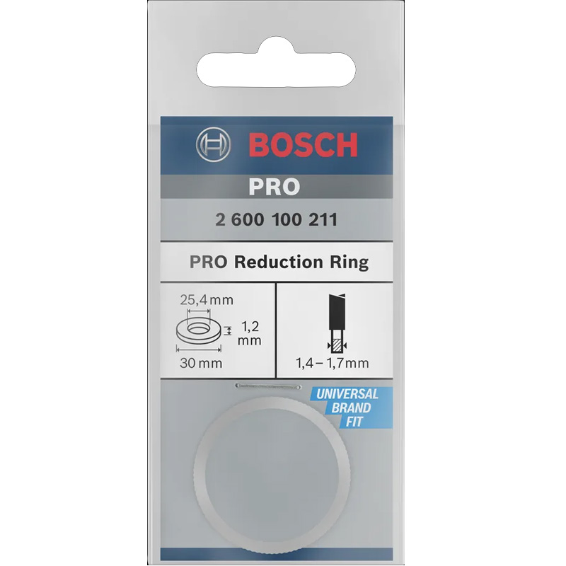 Inel de reducție Bosch Professional 2600100211 – 30 × 25,4 × 1,2 mm