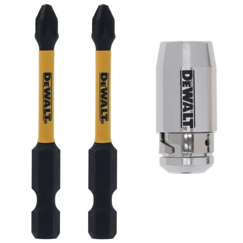 Set 2 biti de torsiune PZ2 DeWalt EXTREME FLEXTORQ, 50 mm, cu manson magnetic Screwlock
