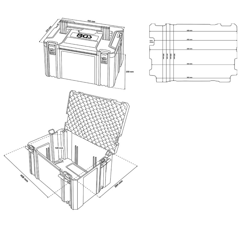 Geanta pentru transport si depozitare scule, BGS SYSTEM marime 