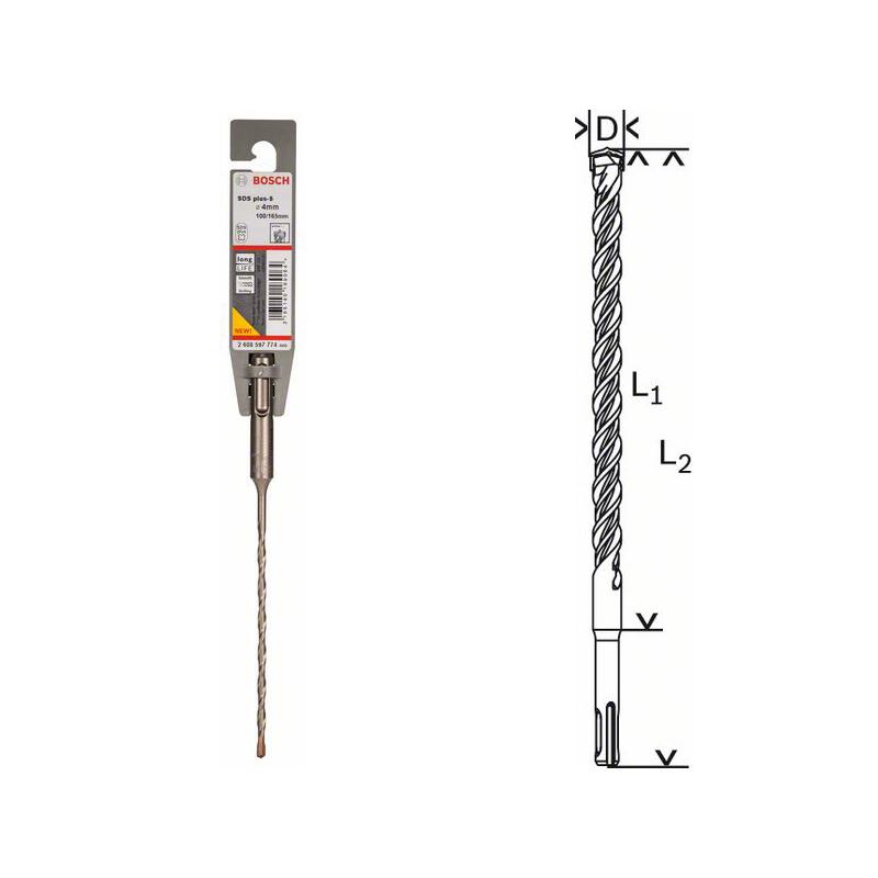 Burghiu SDS-Plus-5, 4 x 100 x 165 mm