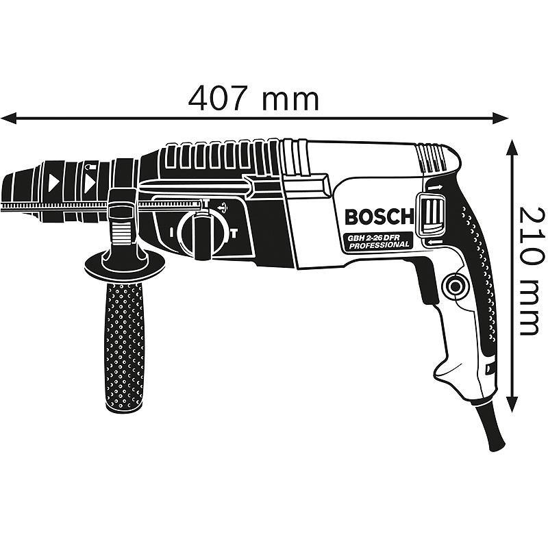 Ciocan rotopercutor SDS-plus, 2 mandrine, tip GBH 2-26 DFR