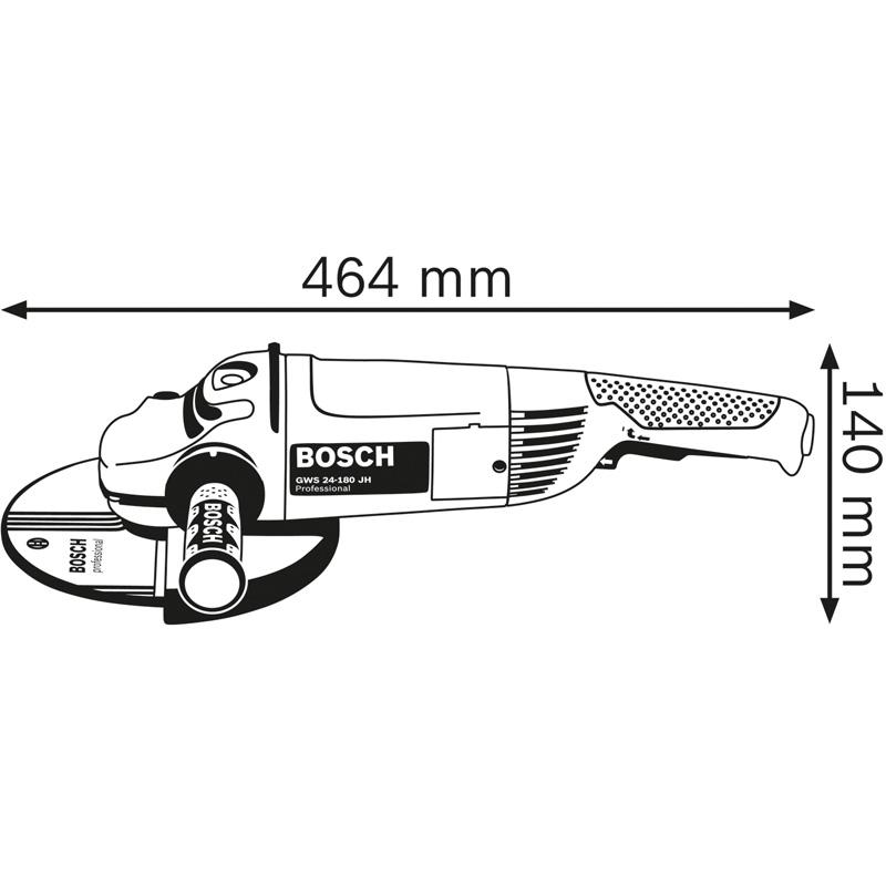 Polizor unghiular 180mm, 2400W tip GWS 24-180 JH