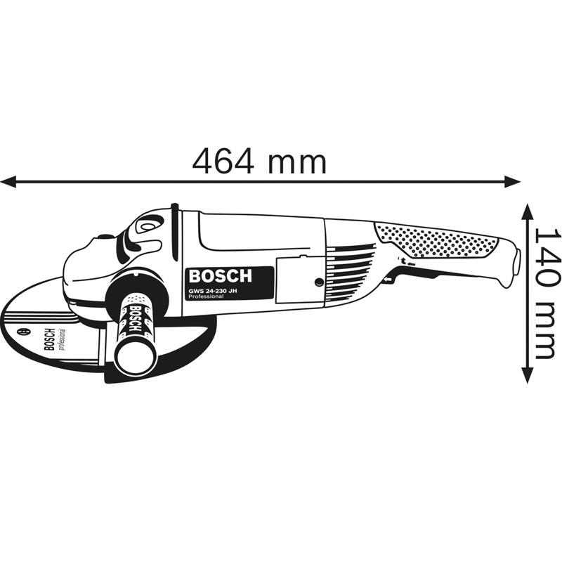 Polizor unghiular 230mm, 2400W tip GWS 24-230 JH