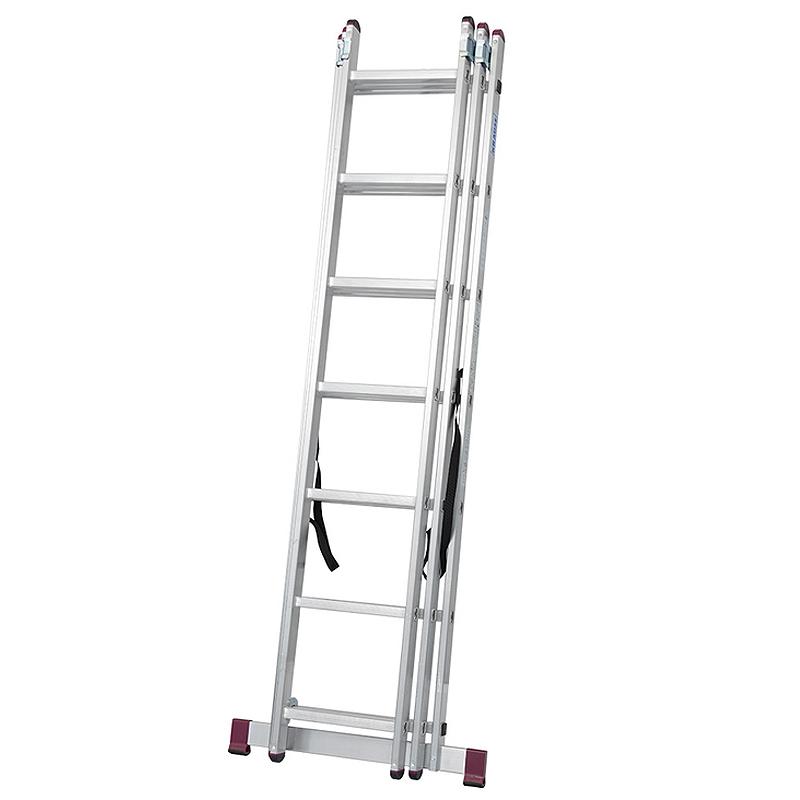 Scara multifunctionala din aluminiu Corda, 3x8 trepte